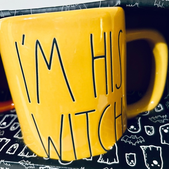 Rae Dunn Halloween “I’m her BOO!” “I’m his WITCH!” Mug Set - Picture 3 of 4